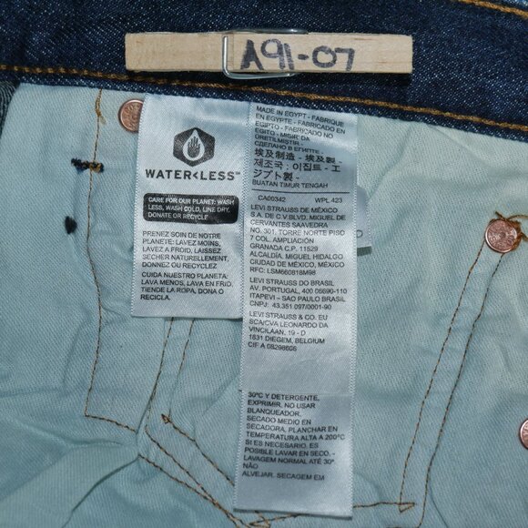 New Levi's 501 Men's Size 36x30 Original Fit Straight Leg Button Fly Jeans Stone - Picture 6 of 11